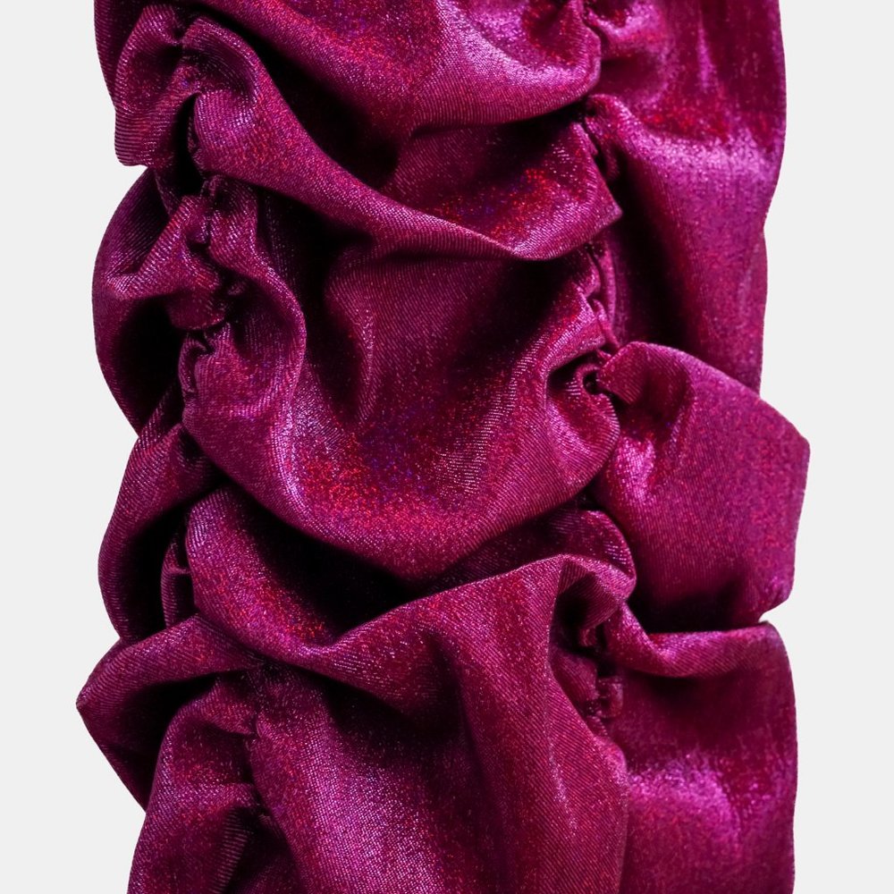 Area Fuchsia Ruched Mini Dress - Picture 7 of 11
